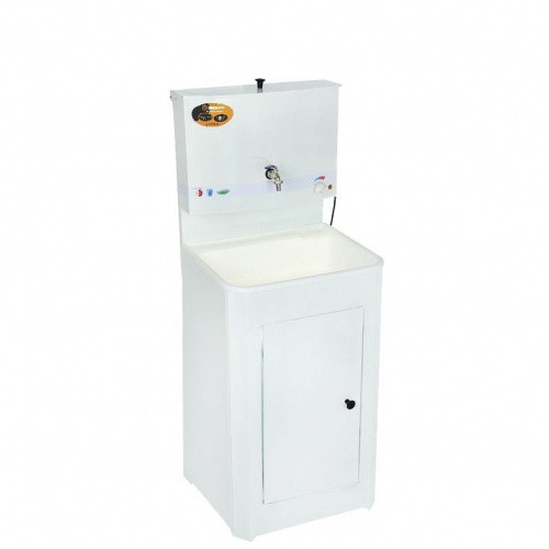 Умывальник дачный ЛЮКС,с погревом, пластиковая мойка,цвет белый