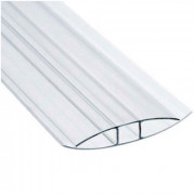 Профиль соединительный для поликарбоната неразъёмный Н образный 8 мм Прозрачный 6 м