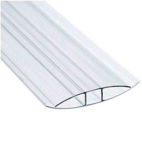 Профиль соединительный для поликарбоната неразъёмный Н образный 8 мм Прозрачный 6 м
