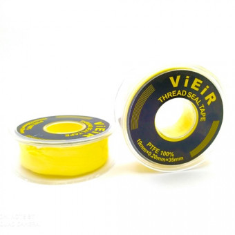 Фум лента сантехническая жёлтая (19 мм-0,2 мм-3 5 м)