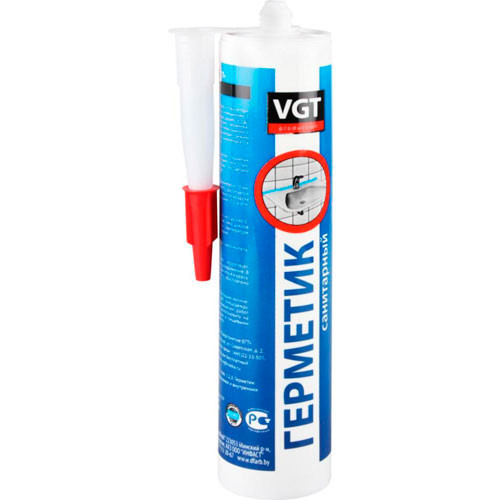 Герметик акрил нр/вн работ санитарный прозрачный 280 мл ВГТ