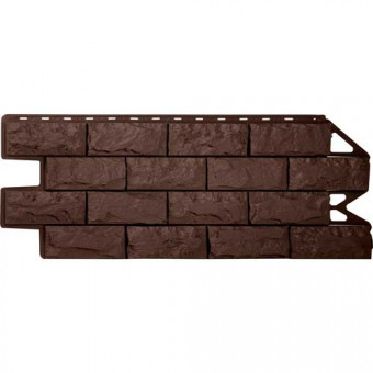 Фасадная панель (цокольный сайдинг) ФАГОТ ЭКО цвет коричневый (1.16*0.45) Альта-Профиль