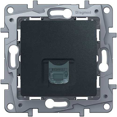 Розетка компьютерная СП Legrand Etika антрацит