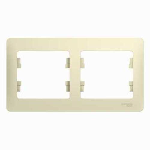 Рамка двойная горизонтальная Schneider Electric Glossa бежевый