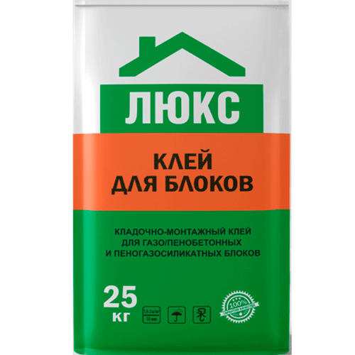 Клей для пено газоблоков Люкс (25 кг)