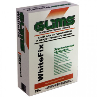 Клей GLIMS WhiteFix белый профессиональный водостойкий (25 кг)