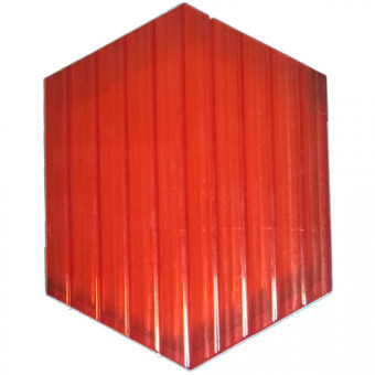 Сотовый поликарбонат  6 мм цвет красный 6 м