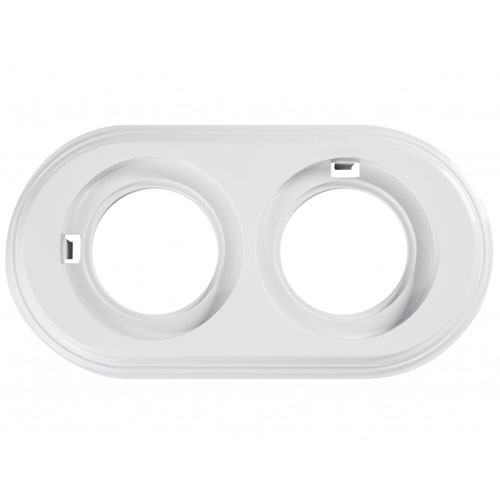 Рамка ретро двойная ABS-пластик белая Bironi Лизетта