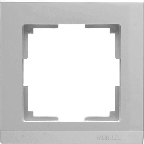 Рамка одинарная Werkel Stark серебряная