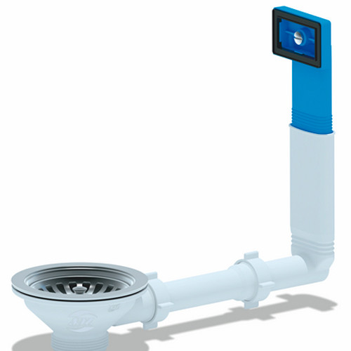 Перелив 40 для мойки 3 1/2 прямоугольный (N305) Анипласт