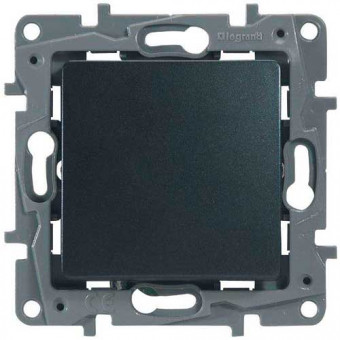 Выключатель одноклавишный СП Legrand Etika антрацит