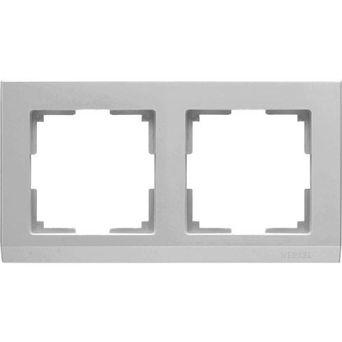 Рамка двойная Werkel Stark серебряная