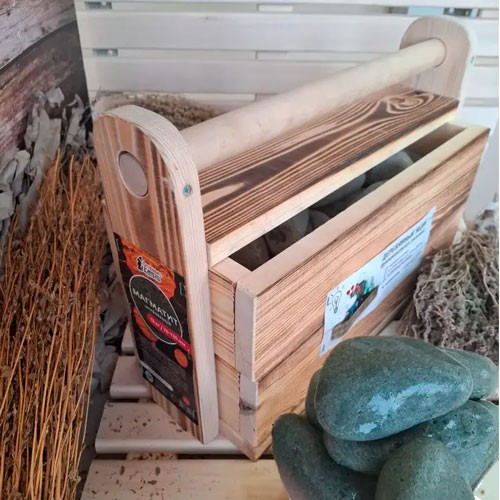 Камень для бани Магматит шлифованный фракция 70-150 мм. (10 кг.)  Камень для бани Магматит шлифованный фракция 70-150 мм. (10 кг.)