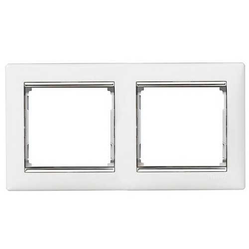 Рамка двойная горизонтальная Legrand Valena белый