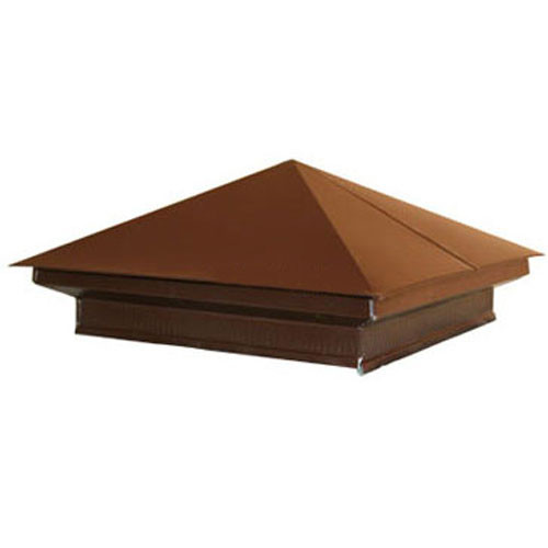 Колпак на столб 400*400 с юбкой Коричневый