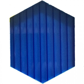 Сотовый поликарбонат  6 мм цвет синий 6 м