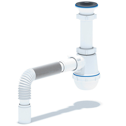 Сифон 11/2х40 с гофрой 40/50 с гайкой (C0115) Анипласт