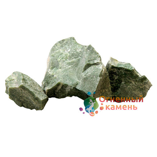 Камень для бани Жадеит колотый фракция 70-150 мм. (10 кг.)  Камень для бани Жадеит колотый фракция 70-150 мм. (10 кг.)