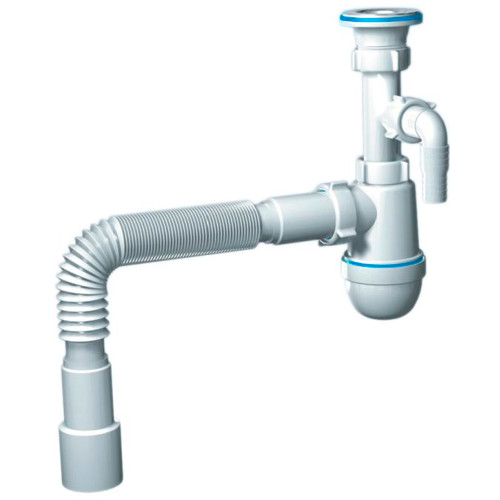 Сифон 1 1/2х40 с носиком с гофрой 40/50 (C0315) Анипласт