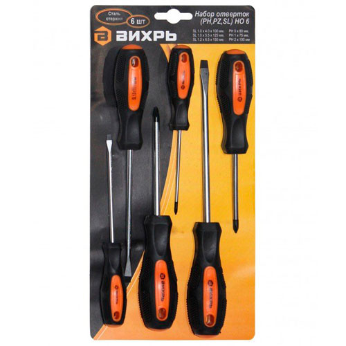 Набор отвёрток 6 шт. Вихрь 