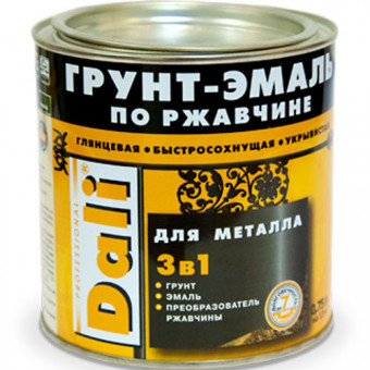 Грунт-эмаль по ржавчине красно-коричневая (RAL3011) (0,75л) Dali