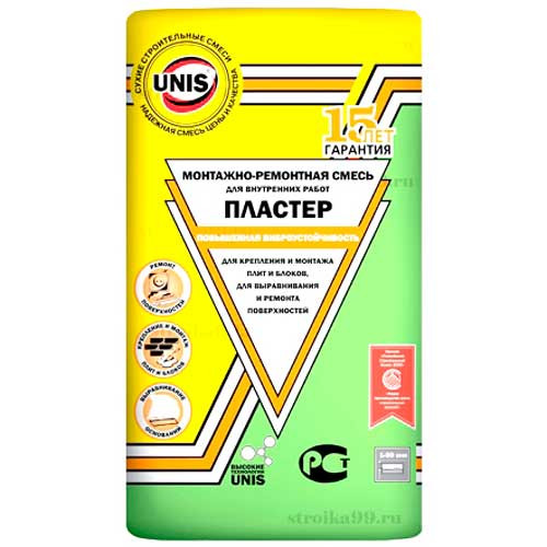 Клей-шпатлевка Юнис пластер 20 кг