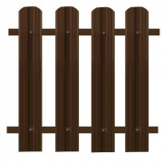 Штакетник металлический фигурный (М) коричневый 1,85 м (двухсторонний) Штакетник металлический фигурный (М) коричневый 1,85 м (двухсторонний)