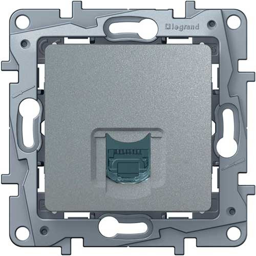 Розетка компьютерная СП Legrand Etika алюминий