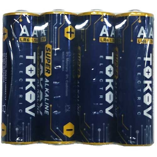 Элемент питания алкалиновый LR6/AA (уп. 4 шт) TOKOV ELECTRIC