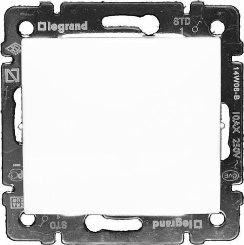 Выключатель одноклавишный СП Legrand Valena белый