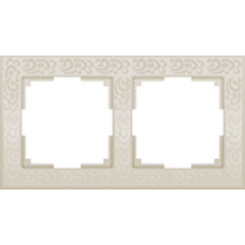 Рамка двойная Werkel Flock слоновая кость