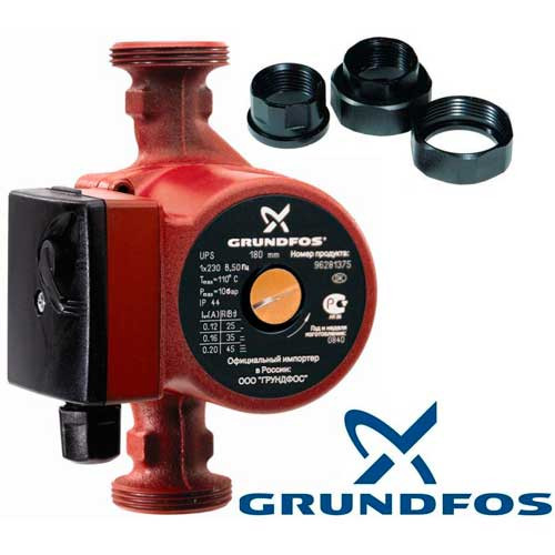 Насос циркуляционный GRUNDFOS UPS 32-60 с гайками