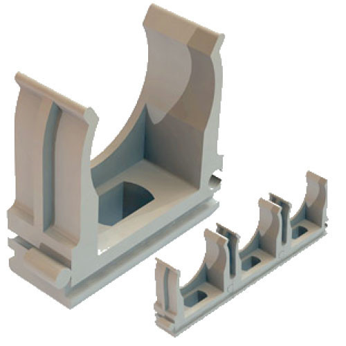 Крепеж клипса для гофры 20 мм серый (150 шт)