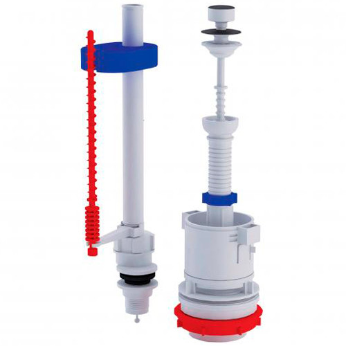 Арматура для унитаза нижняя подводка 1/2 Шток, пласт,ручка (WC 4550) Анипласт