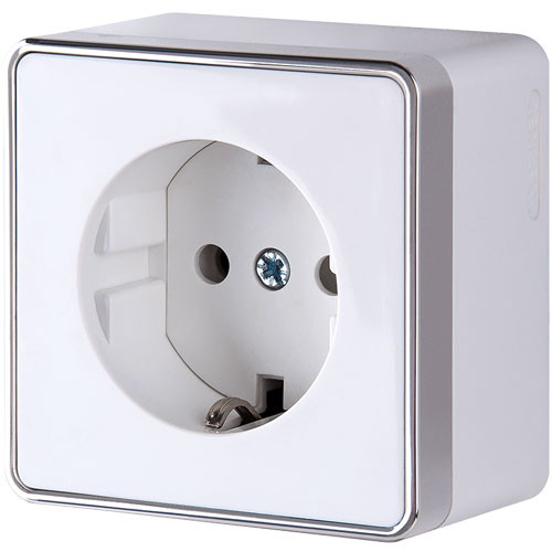 Розетка одинарная с заземлением ОП Werkel Gallant белая