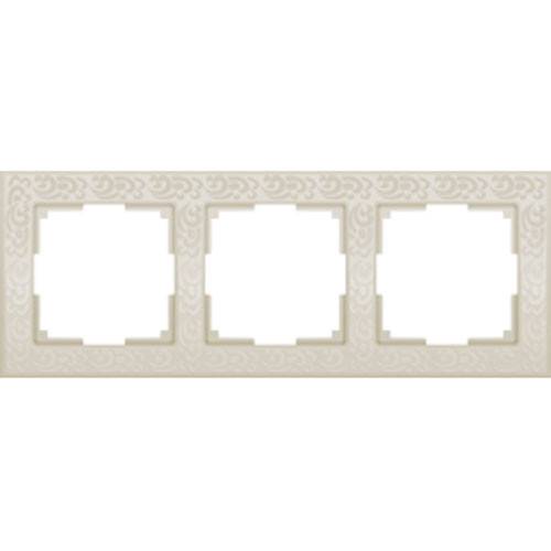 Рамка тройная Werkel Flock слоновая кость