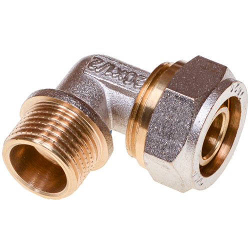 Уголок металлопласт 16-1/2 наружная резьба