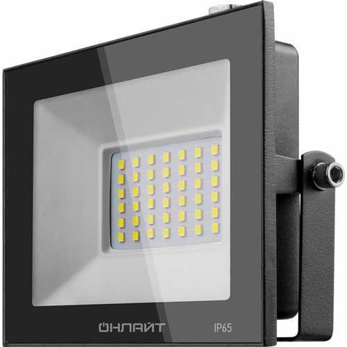Прожектор светодиодный 30 Вт 6000 К 2400 Лм IP65 Онлайт