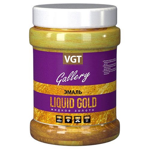 Эмаль универсальная ВД-АК-1179 жидкое золото VGT Gallery 0.23 кг