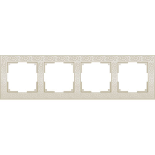 Рамка четырехместная Werkel Flock слоновая кость