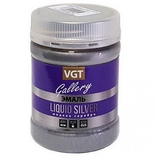 Эмаль универсальная ВД-АК-1179 жидкое серебро VGT Gallery 0.23 кг