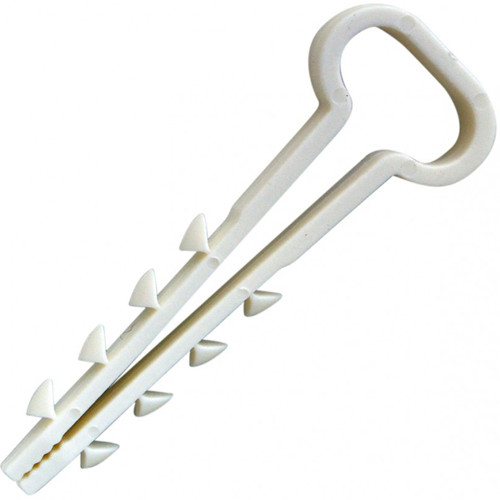 Дюбель-хомут плоский 6х12 мм. белый (50 шт)