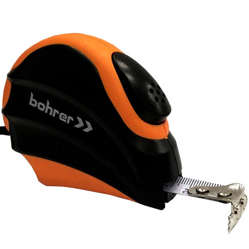Рулетка Bohrer Комфорт 7,5 м ,автостоп, магнитный зацеп, обрез,ударопрочный корпус