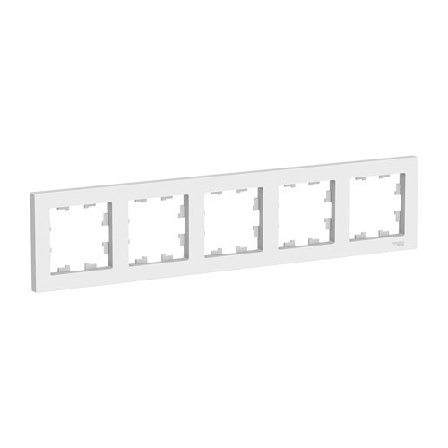 Рамка пятиместная Schneider Electric AtlasDesign белая
