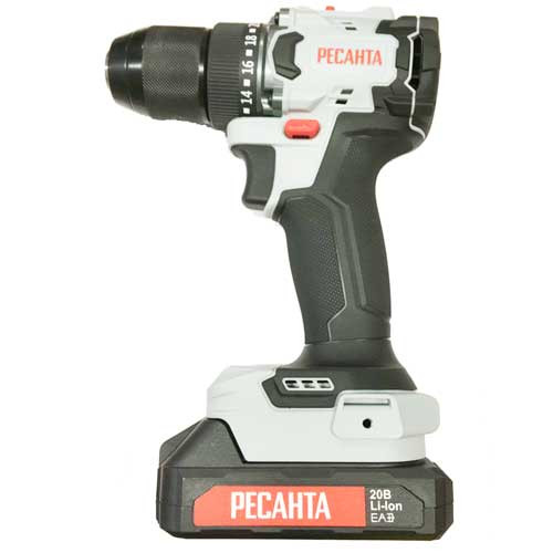 Дрель -шуруповерт аккумуляторная ДА-20-2ЛК-БП (бесщеточный двигатель,70Нм) Ресанта