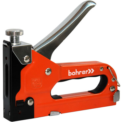 Мебельный степлер 4-14мм Усиленный (Т-53) с регулировкой силы металлический Bohrer