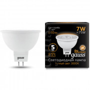 Лампа светодиодная GU5.3 7Вт 2700К теплый белый GAUSS