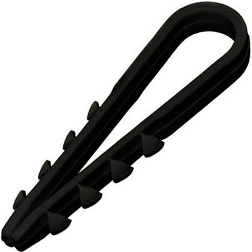 Дюбель-хомут (Плоский) d6-12 мм. черн. (100 шт)