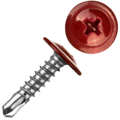 4.2*19 саморез с пресшайбой  со сверлом RAL 3005 (250 шт.)