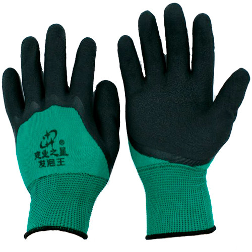 Перчатки нейлоновые нейлон-пена ( зеленые)